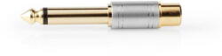 Nedis Adaptor audio MONO JACK 6.35 mm tata - RCA mama gri Nedis (CAGC23935ME) - habo