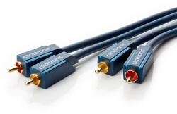 clicktronic Cablu Profesional OFC RCA mufa x2 din ambele parti 1m Placare aurit albastru CLICKTRONIC 70377 (70377) - habo