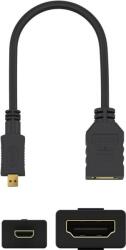 Goobay Cablu adaptor micro HDMI tata - HDMI mama 15cm v2.0 4K 60Hz 2160p GoPro Raspberry Pi Goobay 58683 (58683)