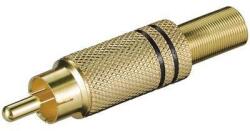 Goobay RCA mufa RCA tata metal aurit inel negru Goobay (11281) - habo