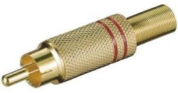 Goobay RCA mufa RCA tata metal aurit inel rosu Goobay (11280) - habo