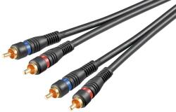 Goobay Cablu 2x RCA 2m OFC cupru dublu ecranat Goobay (60795) - habo