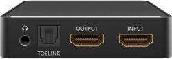 Goobay Extractor audio HDM 4K 30Hz V1.4 - HDMI TOSLINK JACK 3.5 mm audio casti Goobay 58469 (58469) - habo
