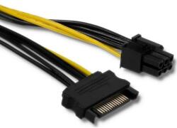 Qoltec Cablu SATA PCIe 6pin mama - SATA 15pin tata 0.15m SATA III QOLTEC 53989 (53989)