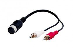 Goobay Cablu adaptor 2x RCA la 5 pini DIN mama 20cm Goobay (50004) - habo