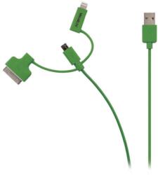 Valueline Cablu alimentare si sincronizare verde USB 2.0 - micro USB +adaptor lightning +Apple Dock 30pini 1m cupru Valueline (VLMP39410G1.00)