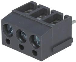 Degson Electronics Regleta 3 contacte neagra de conexiuni placa PCB in unghi 90 5mm 3 piste max. 2.5mm2 negru DEGSON ELECTRONICS DG300-5.0-03P-11-0 (DG300-5.0-03P-11-00A(H))