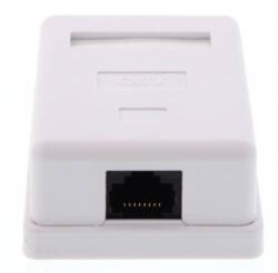 Well Priza simpla UTP cat6 RJ45 neecranat pe tencuiala Well (LANBOX-SM-U6-WL) - habo