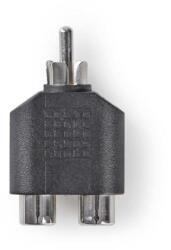 Nedis Adaptor Subwoofer RCA tata - 2x RCA mama negru Nedis (CAGP24940BK)