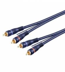 Goobay Cablu 2x RCA la 2x RCA cu remote 5m OFC dublu ecranat Goobay (50175) - habo