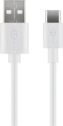 Goobay Cablu USB Type C tata - USB 2.0 tata 1m 3A 0.48Gbit/s alb Goobay (45563)