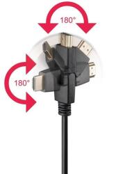 Goobay Cablu HDMI 360 3m V1.4 Ethernet 3D 4K UltraHD 2160p 30Hz Goobay (31889) - habo