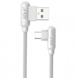 GOLF Cablu Golf Wing Micro USB 45M 1m 2.4A alb (GC-45M-W) - habo