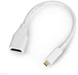 Raspberry Pi Cablu adaptor HDMI mama - micro HDMI tata 0.235m alb RASPBERRY 789RP-19040302 (789RP-19040302)