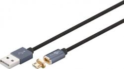 Goobay Cablu USB 2.0 cu mufa magnetica micro USB 1.2m negru Goobay (72750) - habo