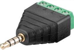 Goobay Adaptor bloc terminal cu 4 pini tip regleta cu surub la Jack 3.5 mm tata 4 pini stereo Goobay 59198 (59198) - habo