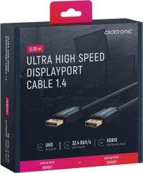 clicktronic Cablu Profesional 5m DisplayPort v1.4 4K 120Hz 8K 60Hz AWG28 Clicktronic (40996) - habo