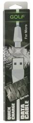 GOLF Cablu de incarcare USB Golf Diamond Micro USB alb 1m (IPCABDIAM) - habo