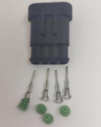 TE Connectivity Set conector cablu Superseal 1.5 tata mufa 4 pin 4 pini inclusi + 4 garnituri incluse IP67 TE Connectivity 282106-1-SET-M (282106-1-SET-M)