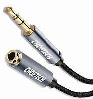 Choetech Cablu audio Jack stereo Choetech AUX001 3.5 mm tata - 3.5 mm mama 2m negru (AUX001-BK) - habo