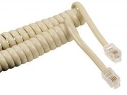 Well Cablu receptor spiralat 4m RJ9 (4P4C) 7/0.10 CCS alb Well (TEL-0017-4WE-WL)