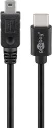Goobay Cablu USB 2.0 USB type C tata la Mini USB tata 0.5m Cupru 0.48Gbit/s negru 67989 Goobay (67989) - habo