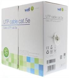 Well Cablu UTP CAT5e 8 fire din cupru 0.49mm Well (UTP5E-CU-305-WL) - habo