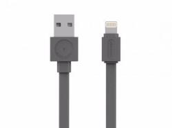 allocacoc Cablu alimentare/sincronizare USB - iPhone Lighting 1.5m plat 2.4A gri Allocacoc (USBCABLE BASIC Lightning Grey) - habo