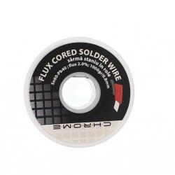 CHROME Fludor 1000gr 0.8mm Sn60 Pb40 flux 2% Chrome (TIN-1000GR/0.8MM-CHR) - habo