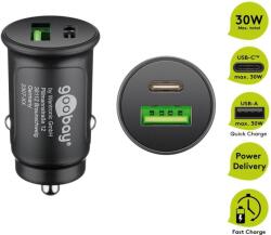 Goobay Incarcator auto 12/24V bricheta - DUAL USB A QC3.0/USB TYPE C FAST CHARGER PD 30W 55634 Goobay (55634)
