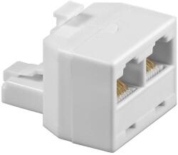 Goobay Adaptor ISDN RJ45/8P8C tata la 2x RJ45/8P8C mama alb Goobay (93057)