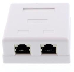 Well Priza dubla FTP CAT6 conector ecranat pe tencuiala Well (LANBOX-SM-F6X2-WL) - habo