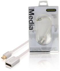Profigold Adaptor Profesional mini DisplayPort - DisplayPort v1.1 0.2m alb Profigold (PROM221) - habo