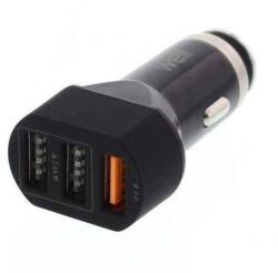 Well Alimentator USB bricheta auto Quick Charge 3 iesiri 28W negru Well (PSUP-USB-QC354BK-WL)