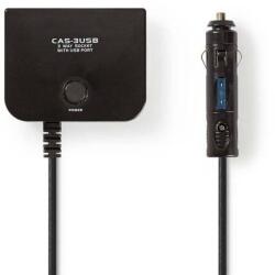 Nedis Multiplicator bricheta auto cu 3 iesiri 12V 4A +USB Nedis (DCPA001)