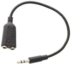 Valueline Splitter cablu adaptor audio stereo Jack 3.5 mm tata - 2x 3.5 mm Jack mama 0.2m Valueline (VLMP22100B0.20)
