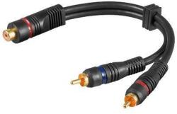 Goobay Cablu adaptor RCA mama la 2x RCA tata OFC dublu ecranat 0.2m Goobay (50375) - habo