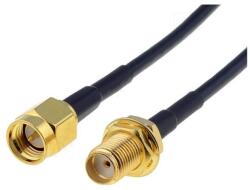 BQ CABLE Cablu 50 ohm 10cm SMA soclu - SMA mufa negru BQ CABLE SMA-SMF/50/01 (SMA-SMF/50/01) - habo