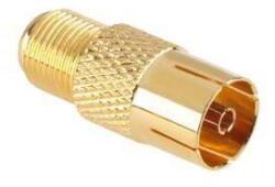 Cabletech Adaptor tv mama la F mama cupru aurit Cabletech (ZLA0601-1)