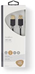 Nedis Cablu USB 2.0 A tata - A tata 2m Hi-Speed 480Mbps antracit Nedis (CCBW60000AT20) - habo