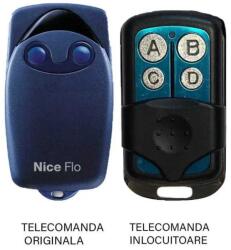 Unitronic Telecomanda inlocuitoare poarta garaj Nice Flo 2 R-S cu cod programabil 1024 de combinatii si DIP-SWITCH 433.92MHz /cu functie d (Nice Flo 2 R-S)