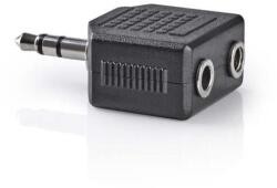 Nedis Splitter Jack audio 3.5 mm tata - 2x 3.5 mm mama negru Nedis (CAGB22945BK) - habo