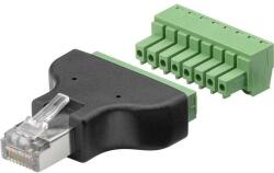 Goobay Adaptor bloc terminal cu 8 pini tip regleta surub la RJ45 tata 8P8C Goobay 76736 (76736) - habo