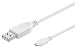 Goobay Cablu USB A tata la micro USB tata 1.8m Hi-Speed USB 2.0 alb Goobay (95143) - habo