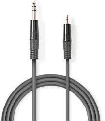 Nedis Cablu Audio Stereo Jack 6.35 mm tata - 3.5 mm tata 3m gri Nedis (COTH23205GY30) - habo