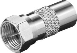 Goobay Adaptor mufa cablu coaxial tata TV - F tata din cupru Goobay (67319) - habo