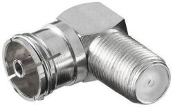 Goobay Adaptor F la coaxial 90 grade mama din metal Goobay (12237)