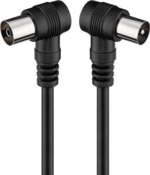 Goobay Cablu coaxial tata-mama 1.5m negru conectorI cotitI Goobay (11525)