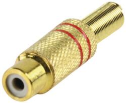 Valueline Mufa RCA mama protectie aurit metal inel rosu Valueline (CC-108R) - habo