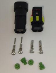 TE Connectivity Set conectori cablu Superseal 1.5 tata-mama mufa 2 pin +4 pini inclusi + 4 garnituri incluse IP67 TE Connectivity 282104-1-SET-M (282104-1-SET-M-F)